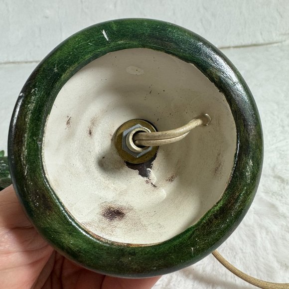 Vintage Lighted Ceramic Christmas Tree with base 2 piece Holland Mold Dark Green - Picture 8 of 12